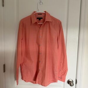 Marc Anthony Men's Coral Casual Button-Down Shirt